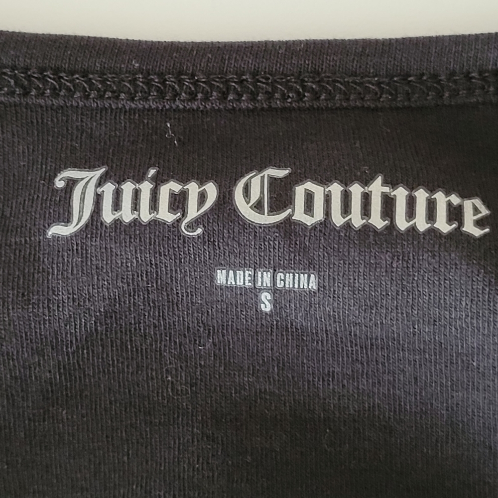 Juicy Couture Rhinestone Bling Shirred Tank Dress Black NWT M - Picture 9 of 11